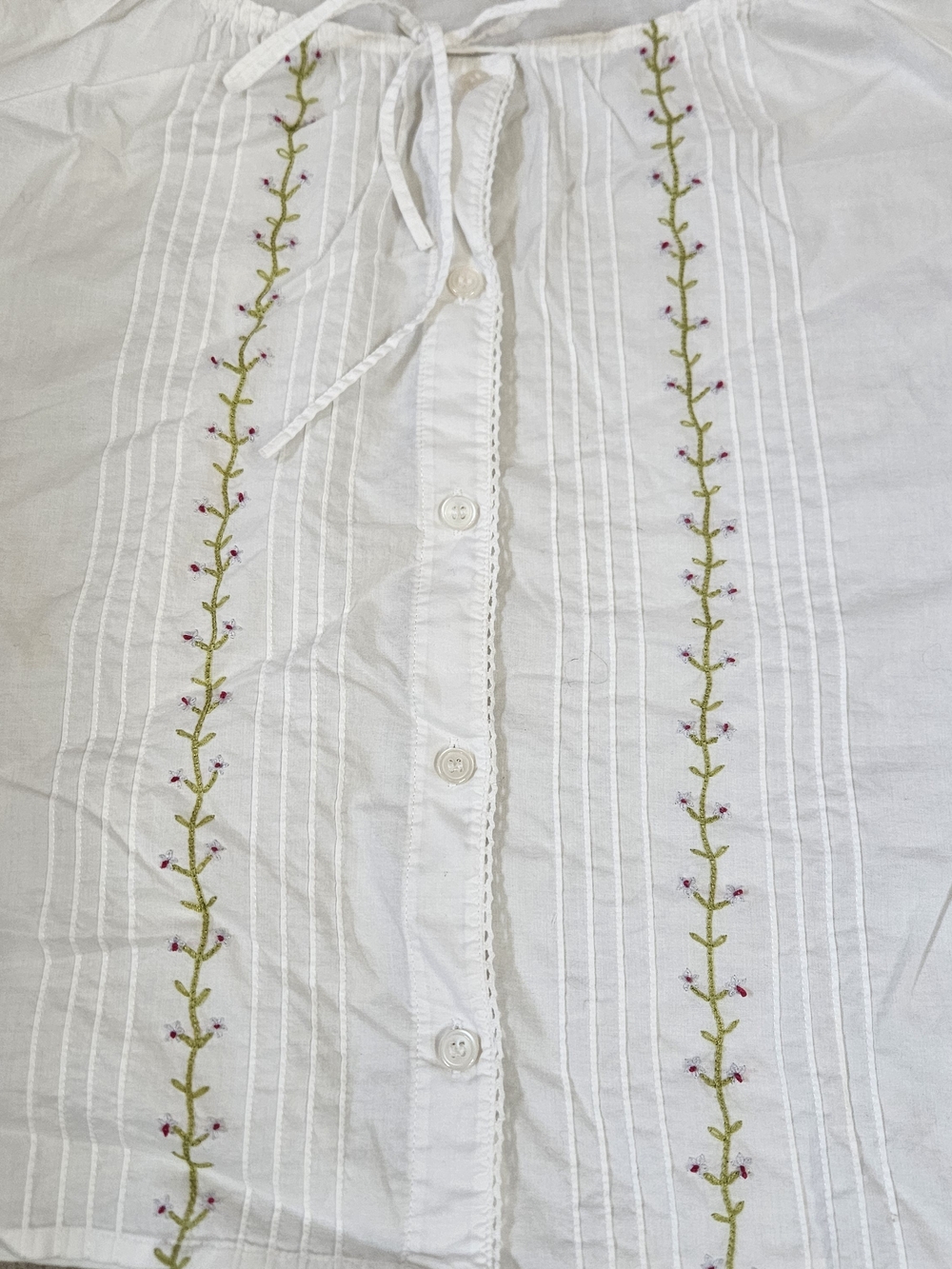 Liz Claiborne 2-Piece Set – Embroidered Blouse and Cropped Pants Size 8 - Picture 9 of 13